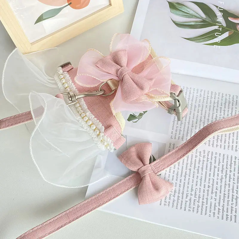 イベント・パーティーグッズ|蝶結びデザインの猫用ハーネスリーシュ