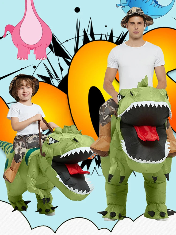 イベント・ハロウィングッズ|乗用式恐竜インフレータブルコスチューム