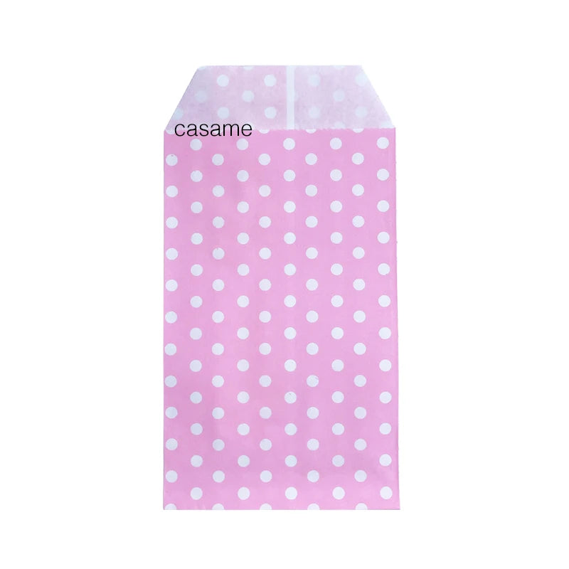 |ノベルティ用品 | ドット柄クラフトミニ紙袋 50枚入り | 8×15c