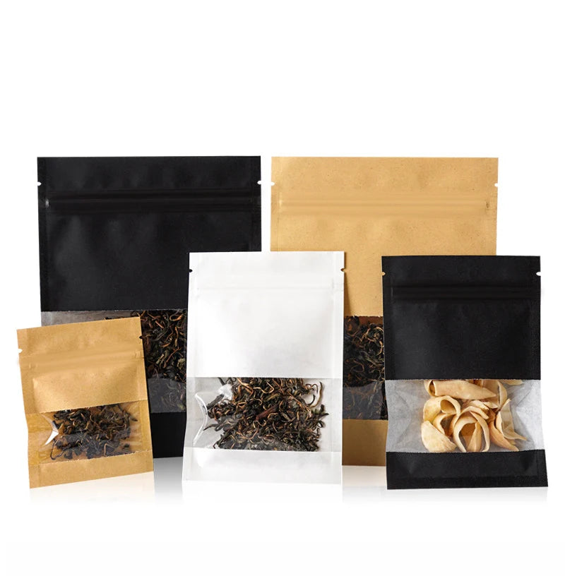 |イベント・ノベルティ用品 | 透明窓・ジッパー付きクラフト製ギフトバック