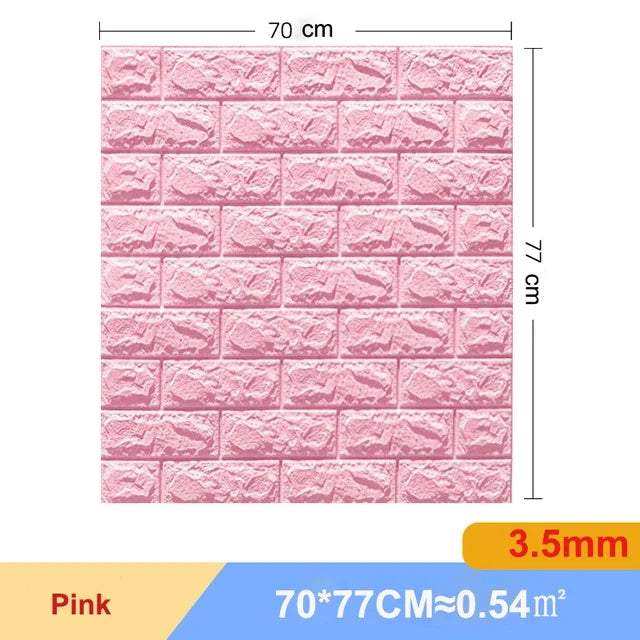 DIY用 レンガ風ステッカー 70x77cm 5pcs/10pcs 大判サイズ防水仕様