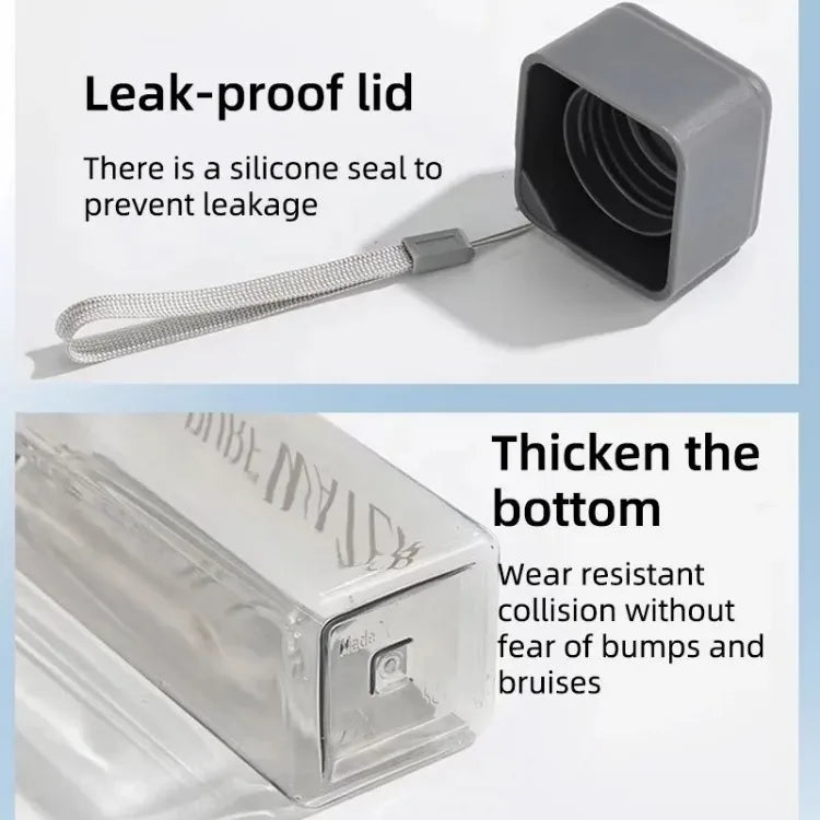 |イベント・ノベルティ用品 |ポータブル透明スクエアボトル | 500ml