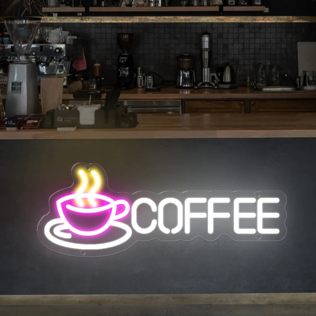 オープンコーヒーLEDネオンサイン(ネオン看板)
