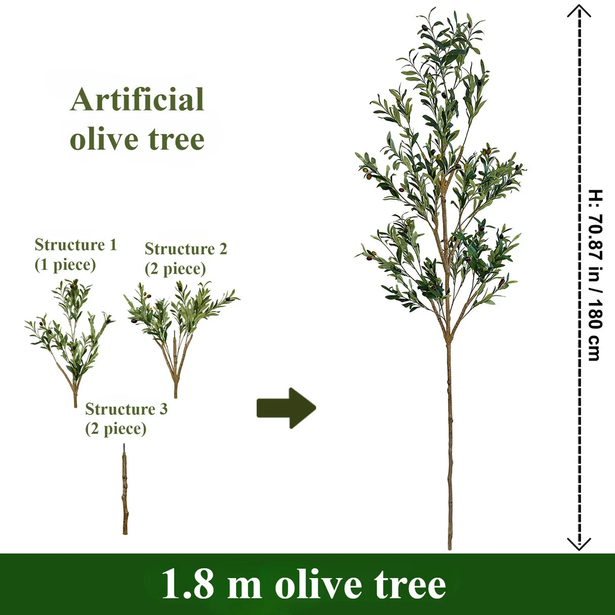 1.2・1.5・1.8m・人工オリーブの木