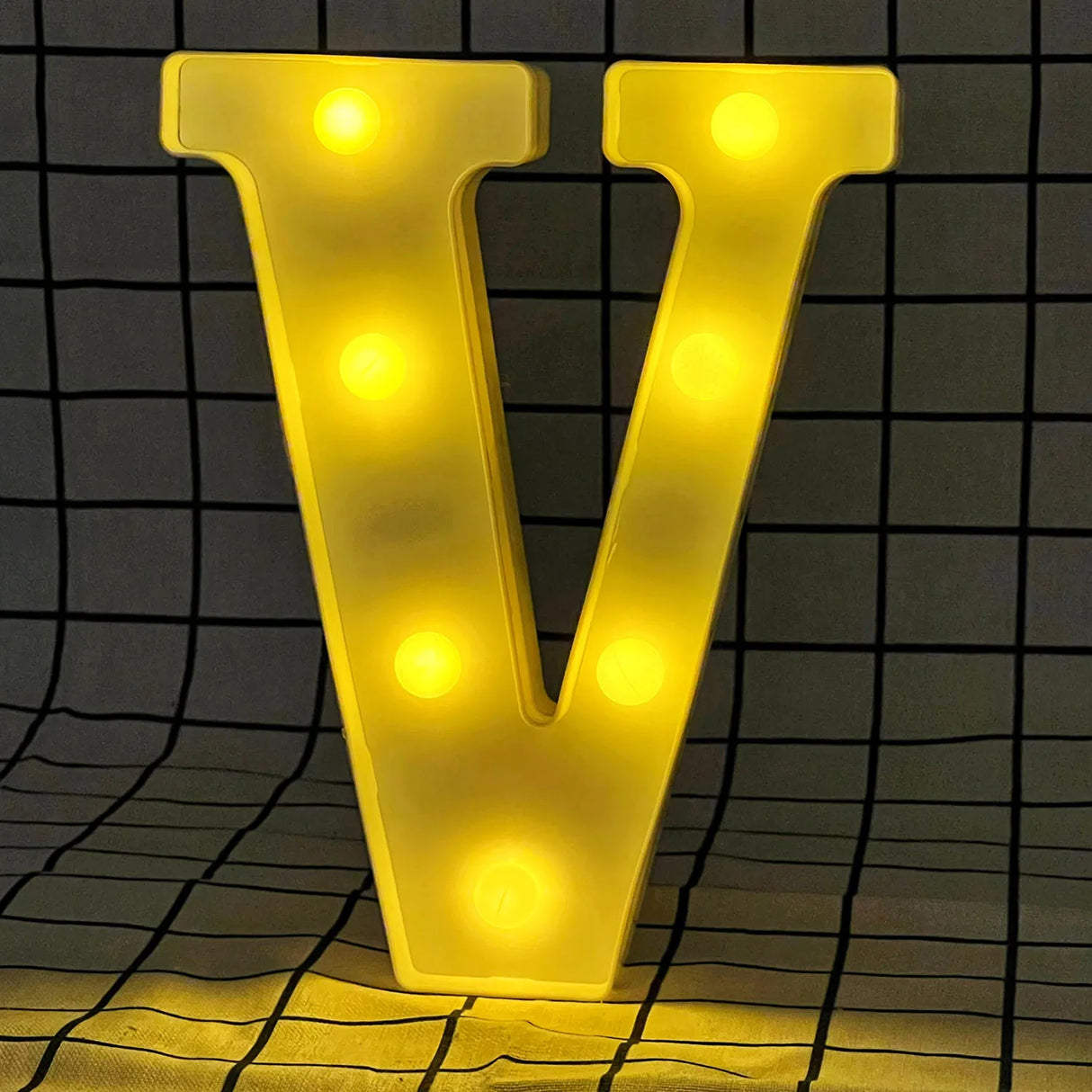 【LED装飾】LEDライト・デコレーションライト(ハート/数字/アルファベット)22cm ハート16cm