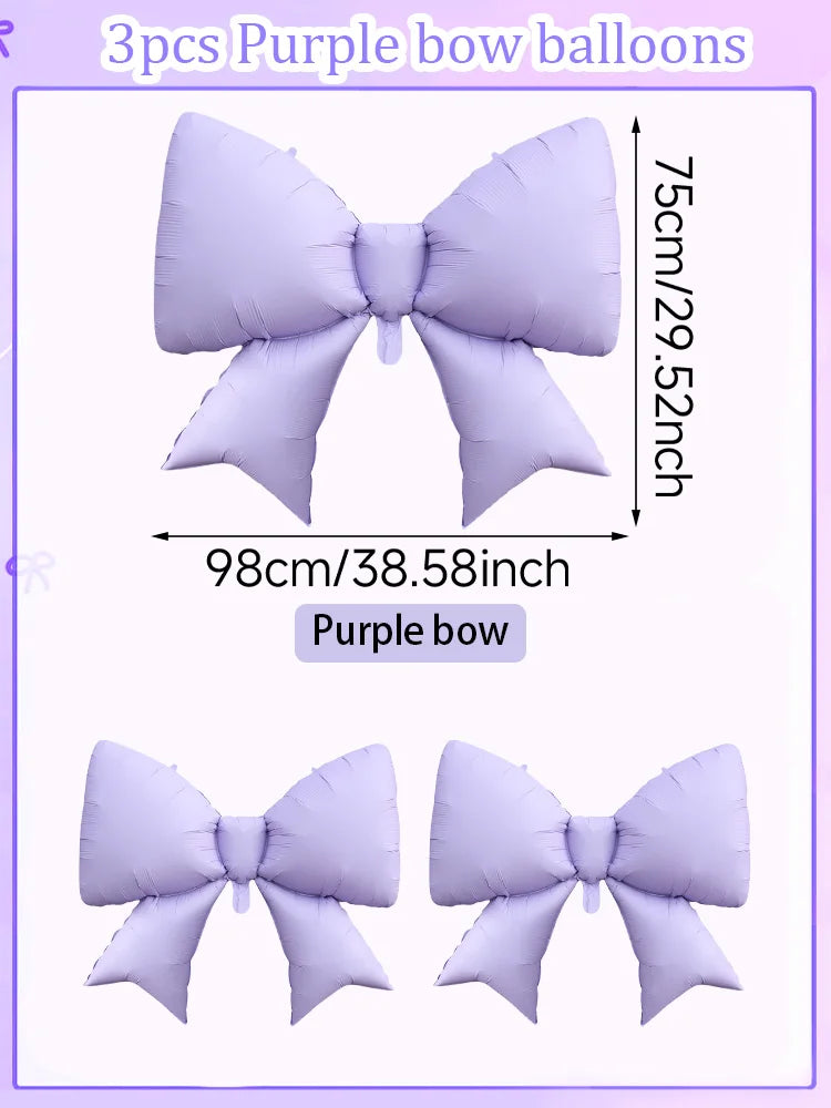 イベント・バルーン装飾 |リボン型アルミバルーンセット | 3個