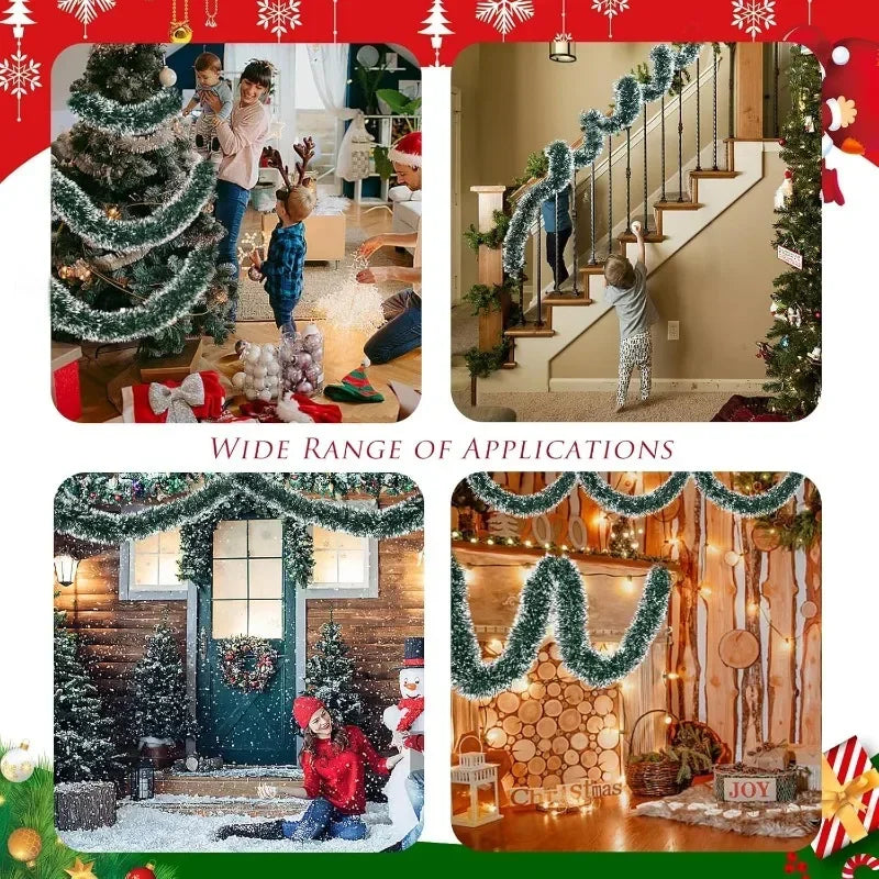 イベント・クリスマス装飾|ティンセルリボンガーランド2m