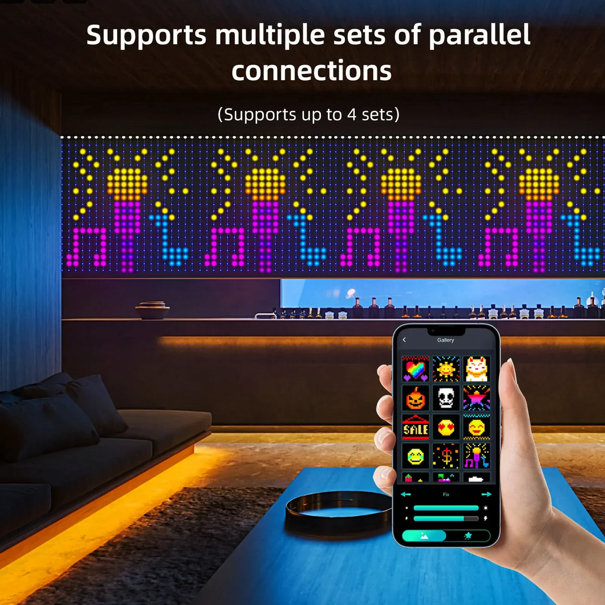 カーテンライト|イベント・クリスマス装飾|Bluetooth対応スマートカーテンライト(幅1.6~3M)