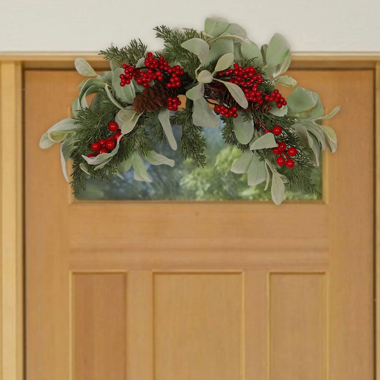 クリスマスリース|スワッグガーランド 松ぼっくり付き