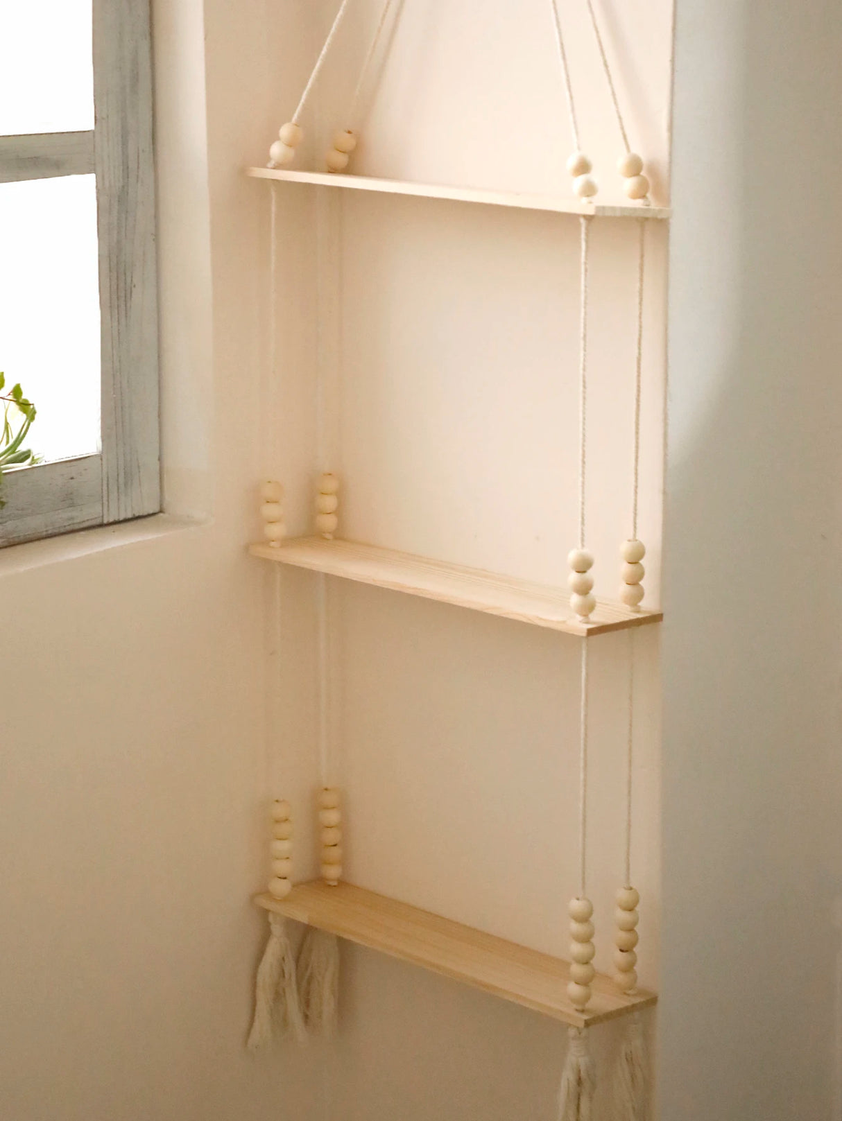 木製壁掛けラック 植物シェルフ ホームデコ