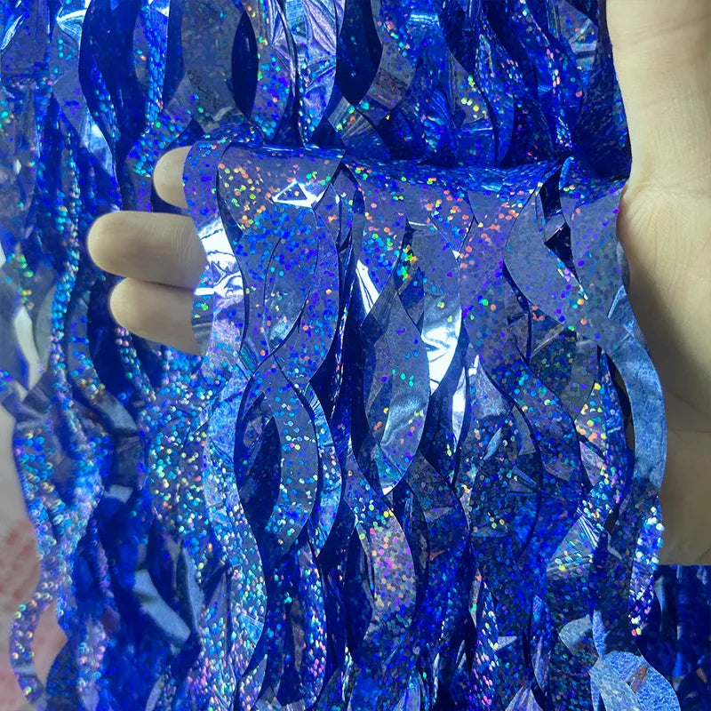 パーティー・インテリア装飾 キラキラ!カーテン 波型/ストレート型 2種類