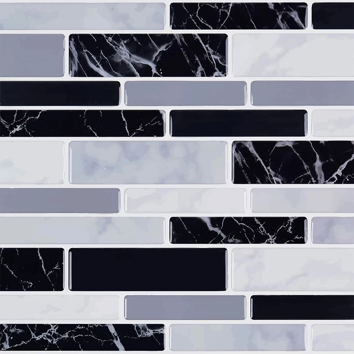 DIY用 大理石モザイクタイル風ステッカー カラフルモザイクデザイン