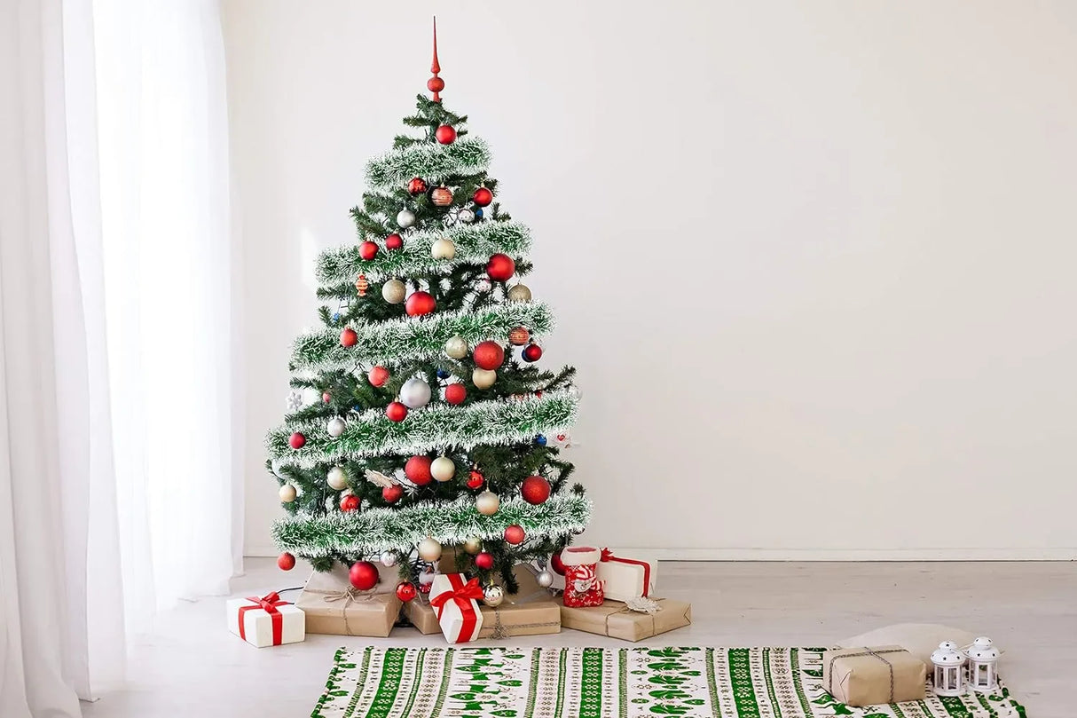 クリスマスリース|メタリックストリーマー 緑 2m