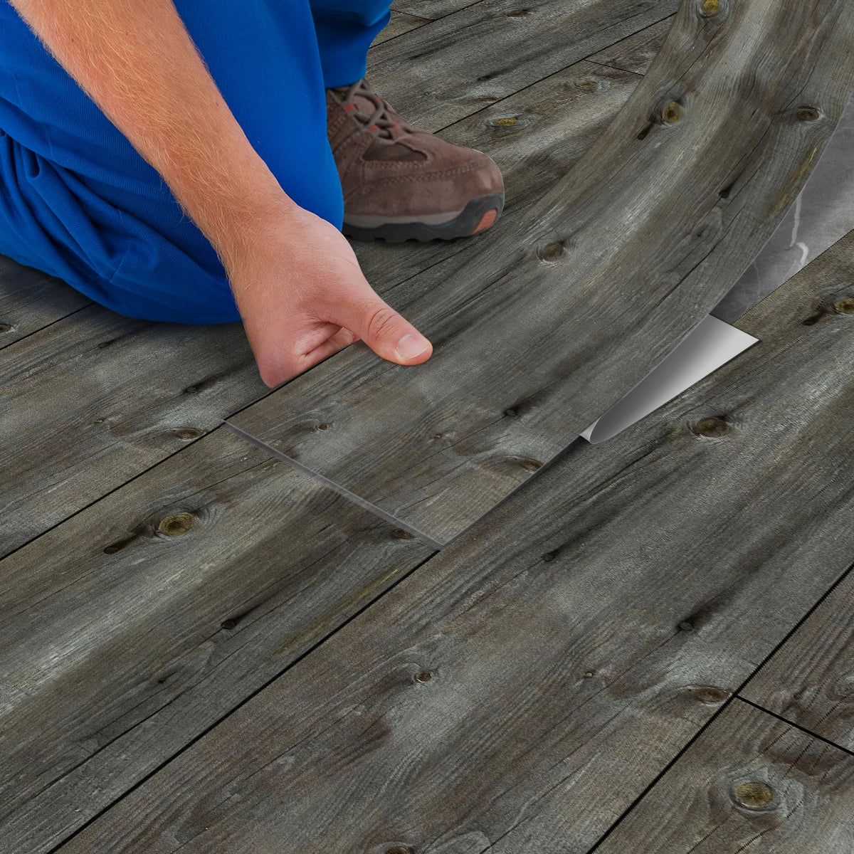 DIY用 ヴィンテージ風木目調 ステッカー 幅15㎝ x 90cm 5枚入