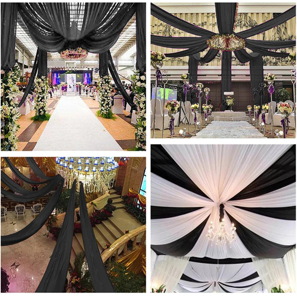 インテリア・パーティ装飾 |シフォンドレープカーテン | 全長 3m/6m