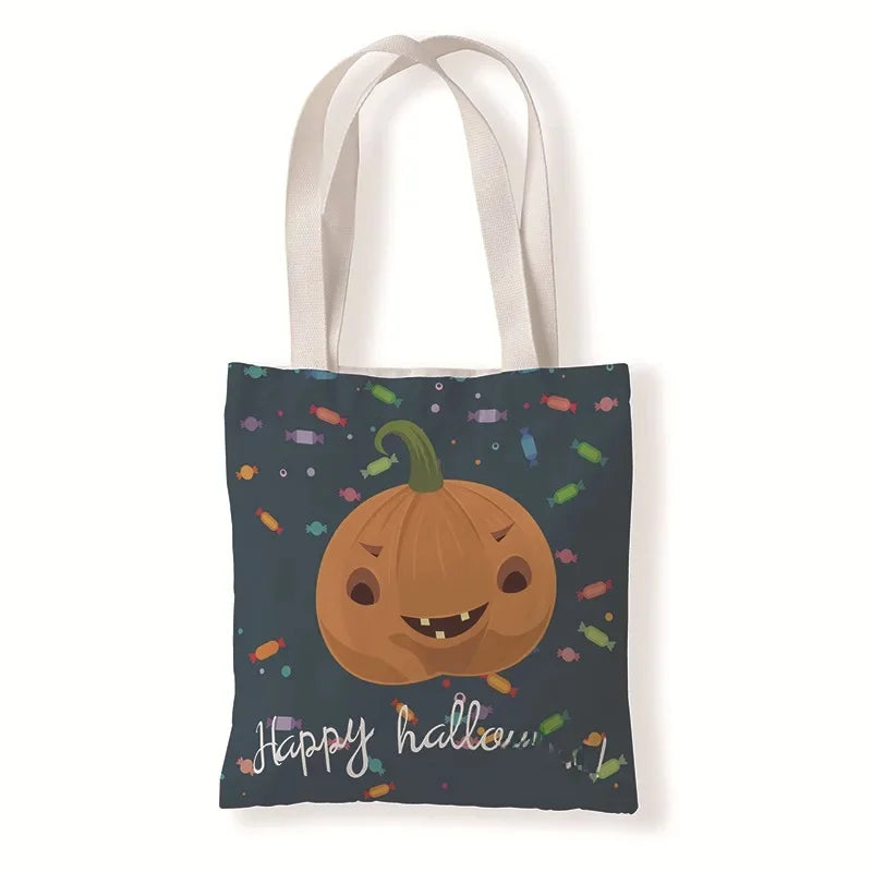 ハロウィングッズ|ハロウィンパンプキンキャンバストートバッグ