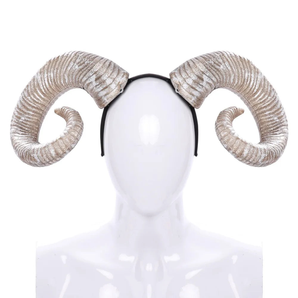 イベント・ハロウィングッズ| リアルな牛の角カチューシャ