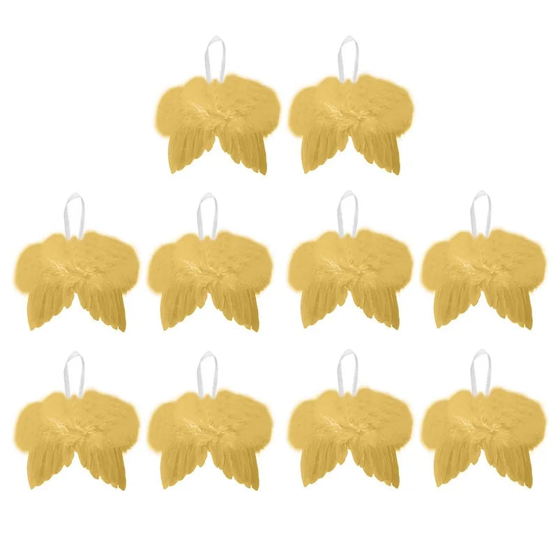 イベント・パーティー装飾|エンジェルホワイトフェザーウィングオーナメント(1個入/10個入)