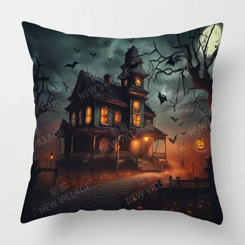 イベント・ハロウィングッズ|植物プリント装飾クッションカバー