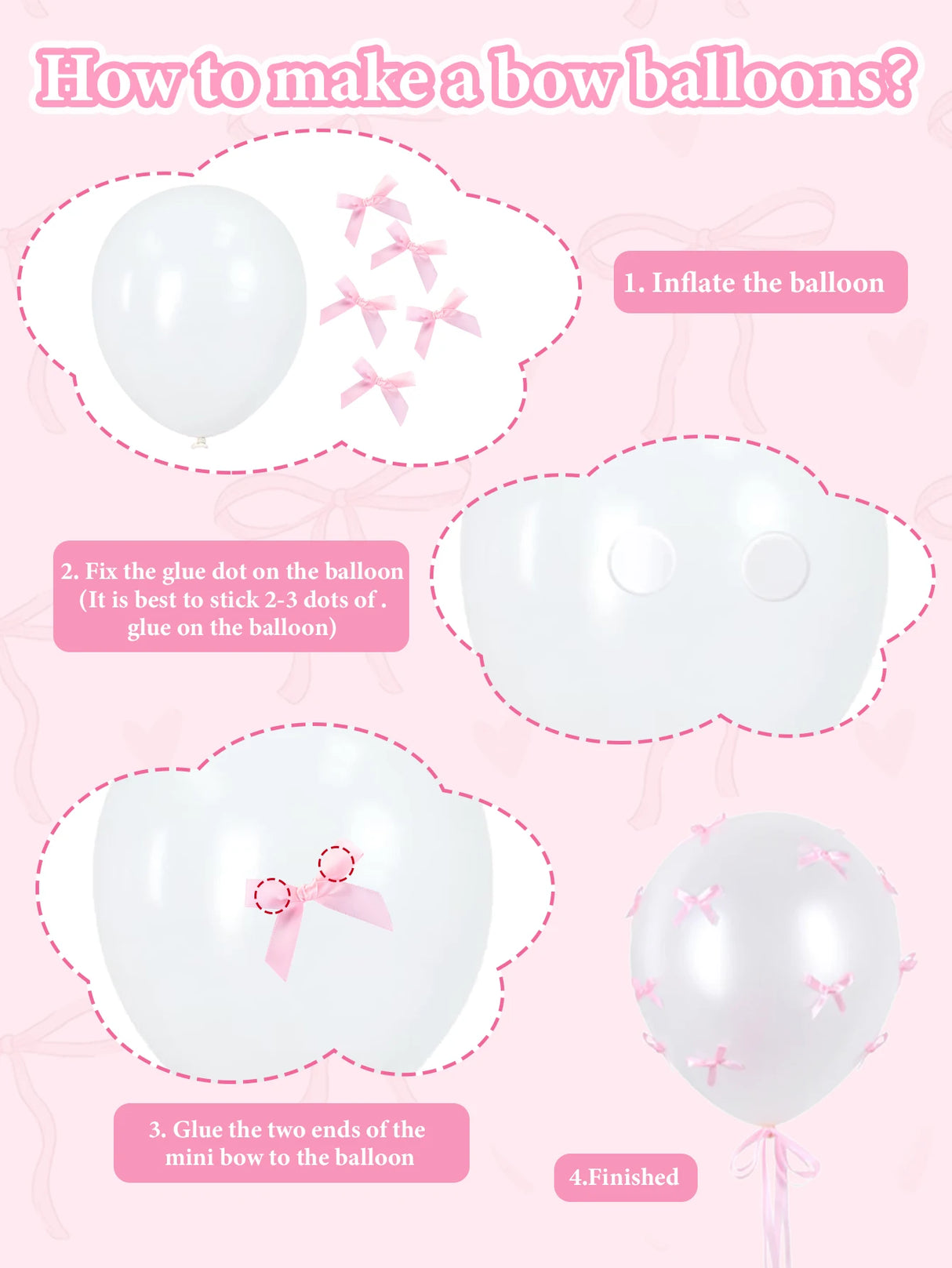 イベント・バルーン装飾|ピンクリボンバルーンセット(70/80個)