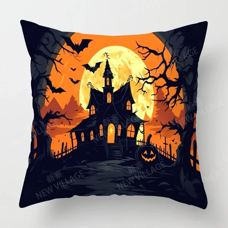 イベント・ハロウィングッズ|植物プリント装飾クッションカバー