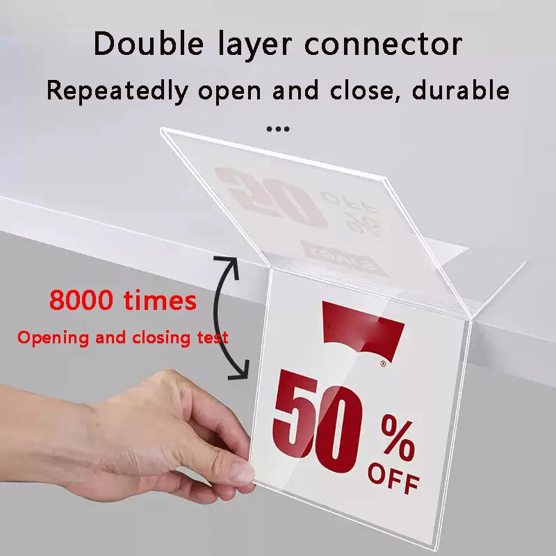 透明アクリル値札ホルダー 衣料品用