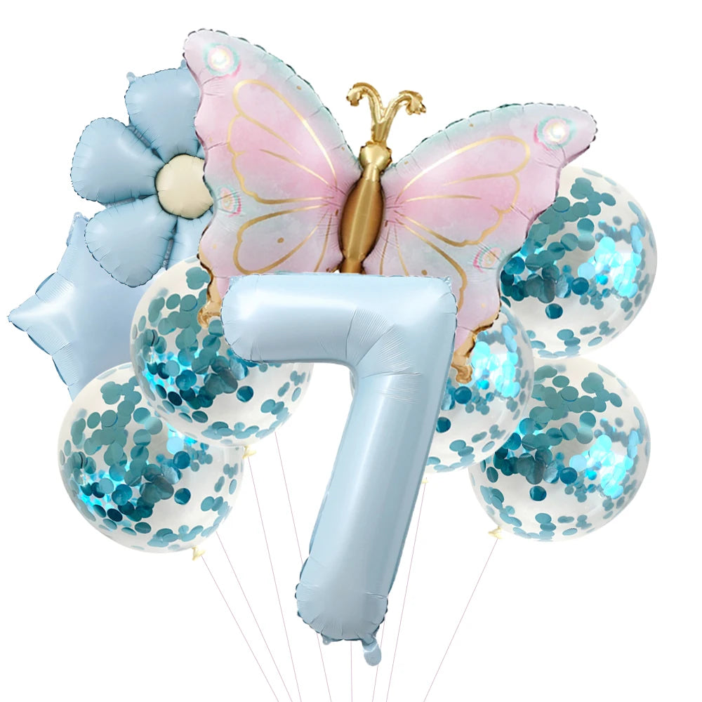 イベント・バルーン装飾 | 蝶&数字&フラワーバルーンセット