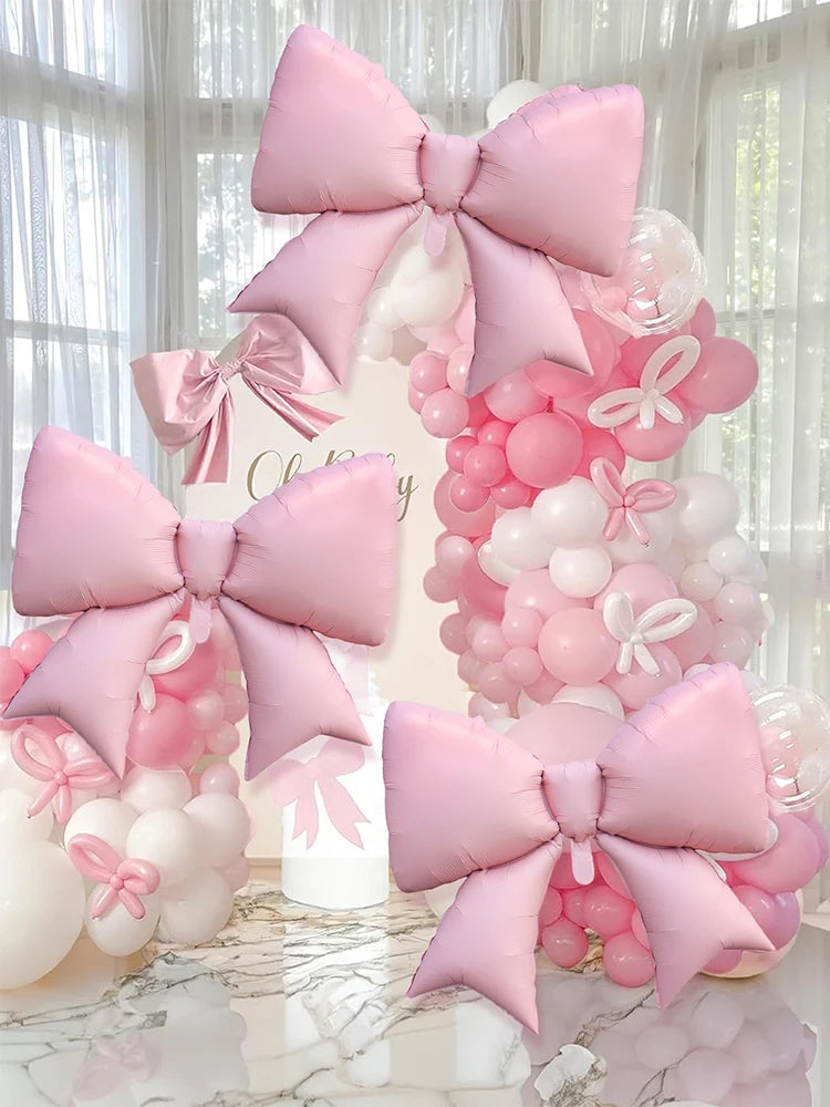 イベント・バルーン装飾|大きなリボン型バルーンセット(3個)