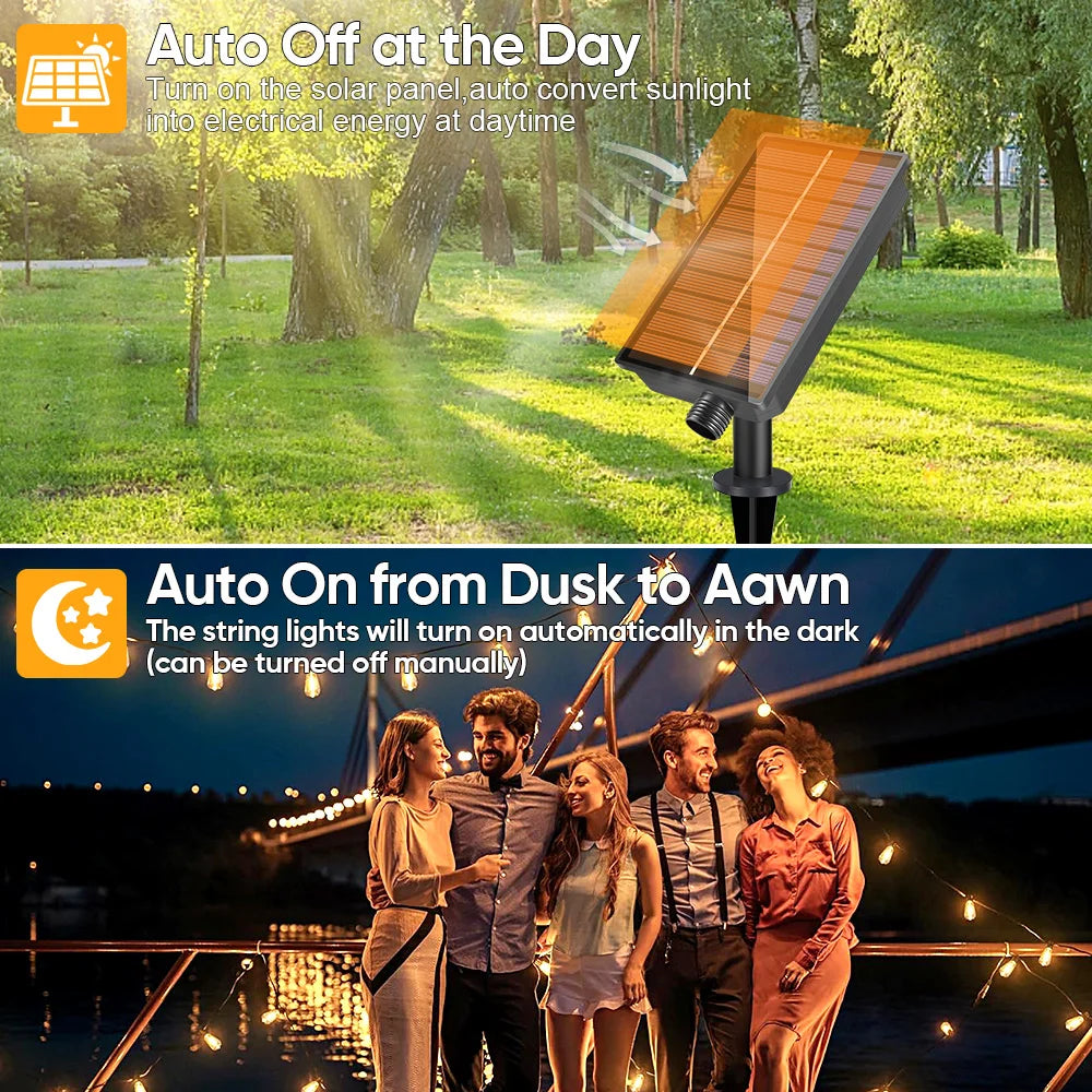【屋外対応】ソーラーストリングライト ST38 LED