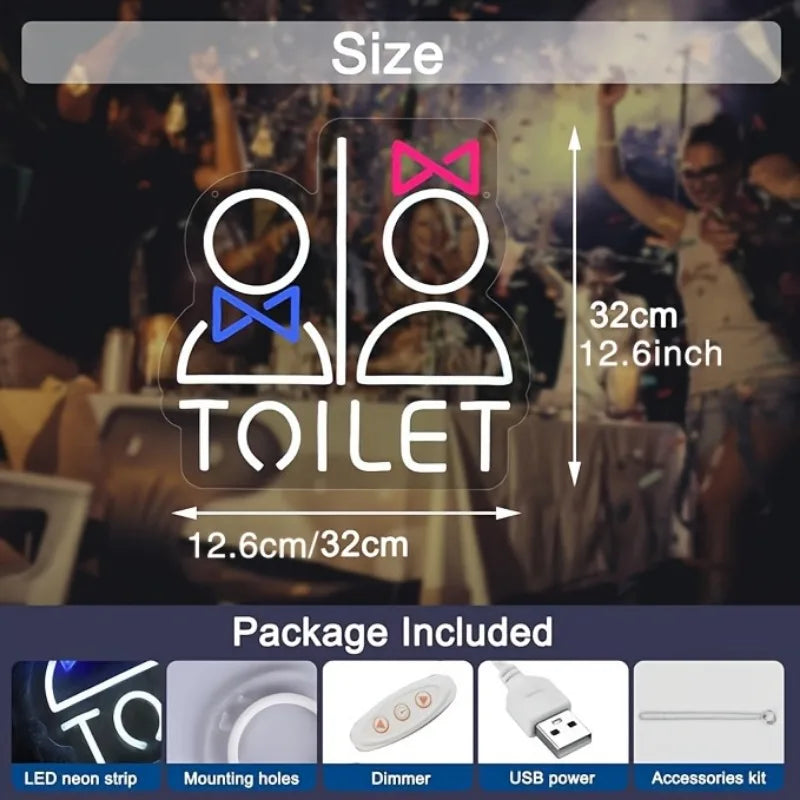 トイレ用LEDネオンサイン(ネオン看板)