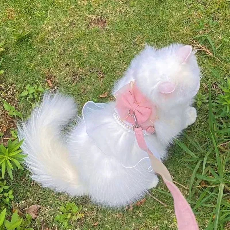 イベント・パーティーグッズ|蝶結びデザインの猫用ハーネスリーシュ