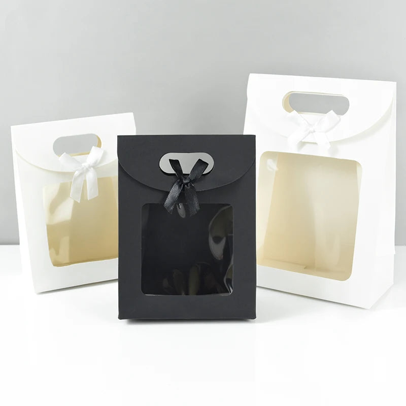 |ノベルティ用品 | 窓付きクラフト紙ギフトバッグ 5個セット