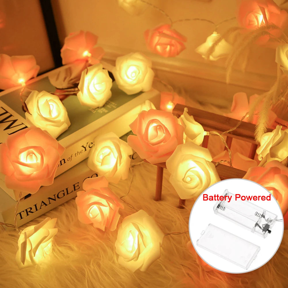 RGBローズフラワーLEDライト 1.5m〜10m