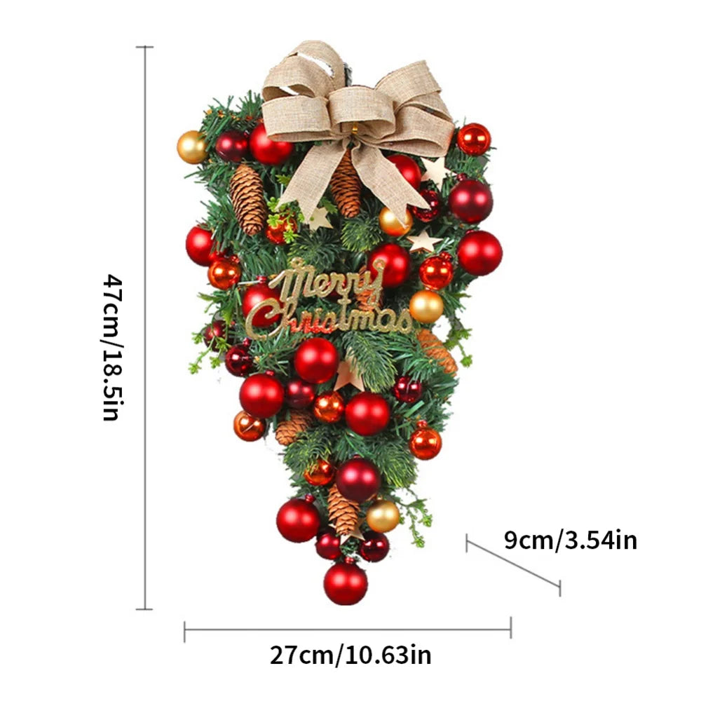 イベント・クリスマス装飾|レッドリース 玄関ドア用デコレーション