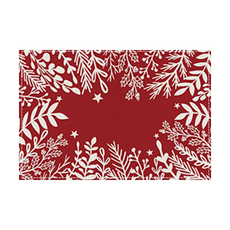 イベント・クリスマス装飾|クリスマスベルプリントリネンプレースマット