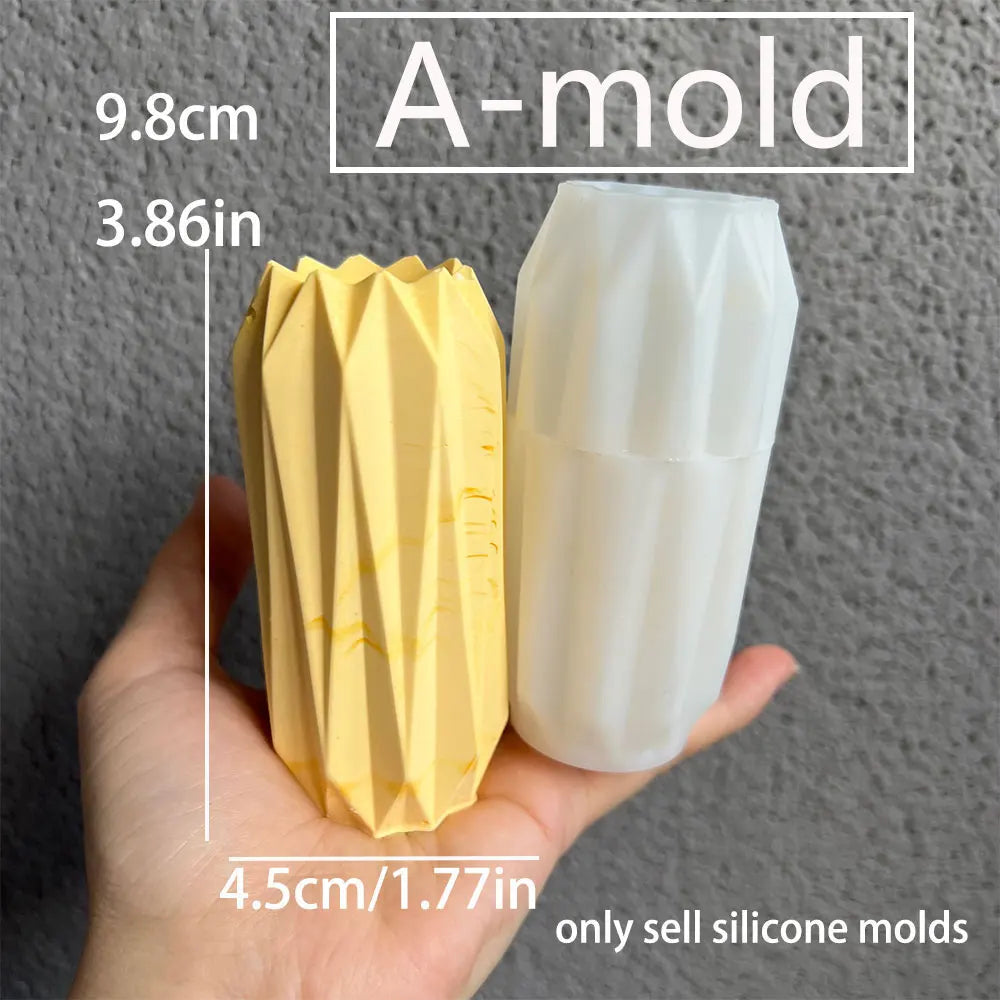 クラフト・DIY用|ハンドメイドキャンドル用 幾何学模様型 シリコン