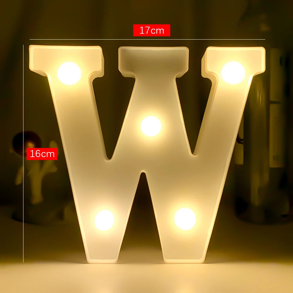 LEDナイトライト 【アルファベット・数字型】(乾電池式)