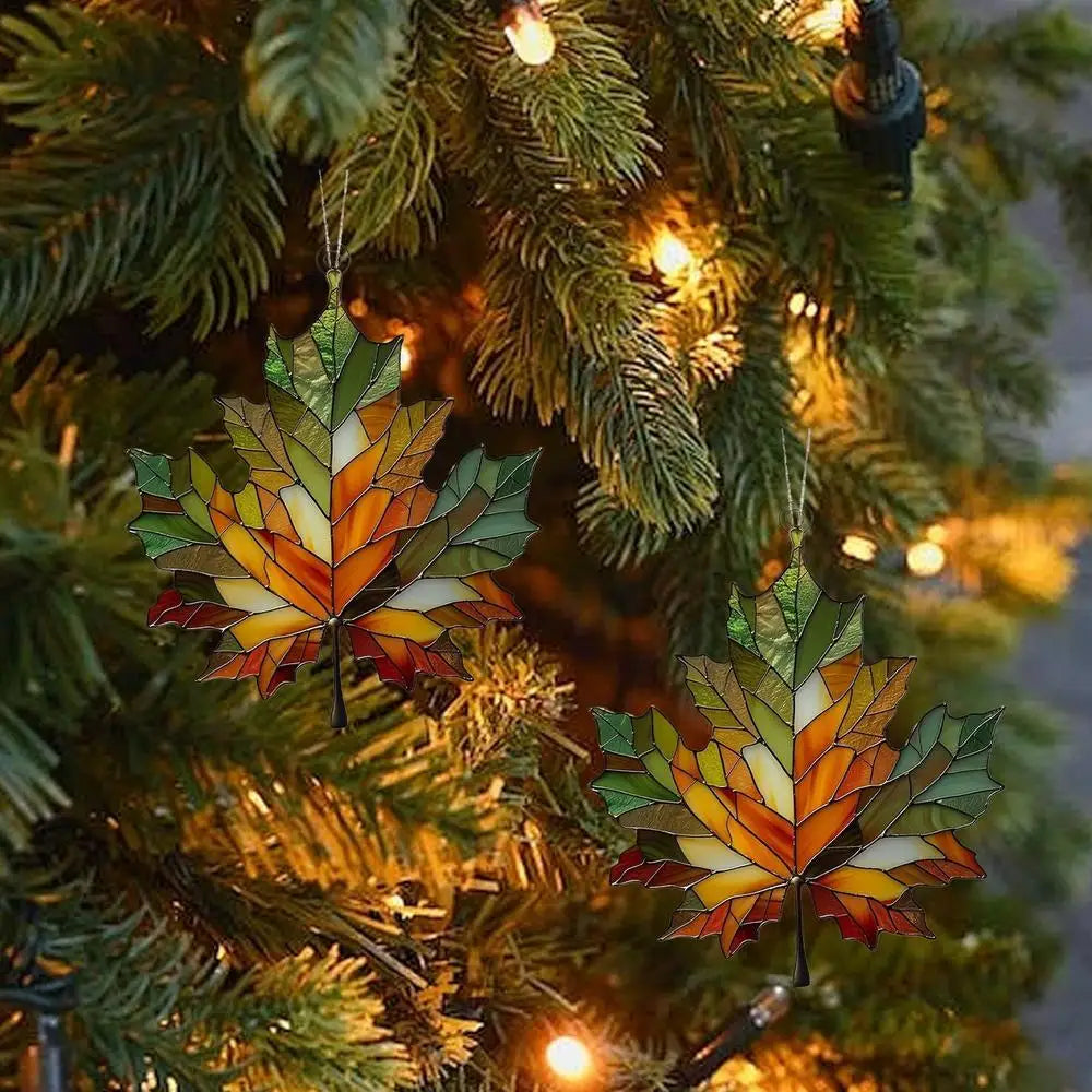 イベント・ハロウィングッズ|秋の葉のアクリルウォールアート装飾