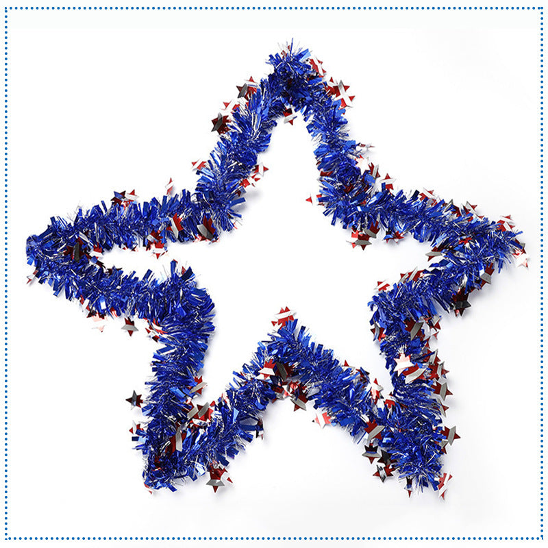インテリア・イベント装飾 アメリカ国旗カラーパーティー用飾り スパンコール付き