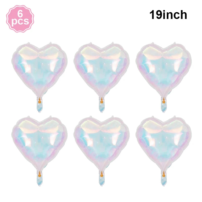 【イベント用装飾】スター&ハートバルーン(オーロラカラー)