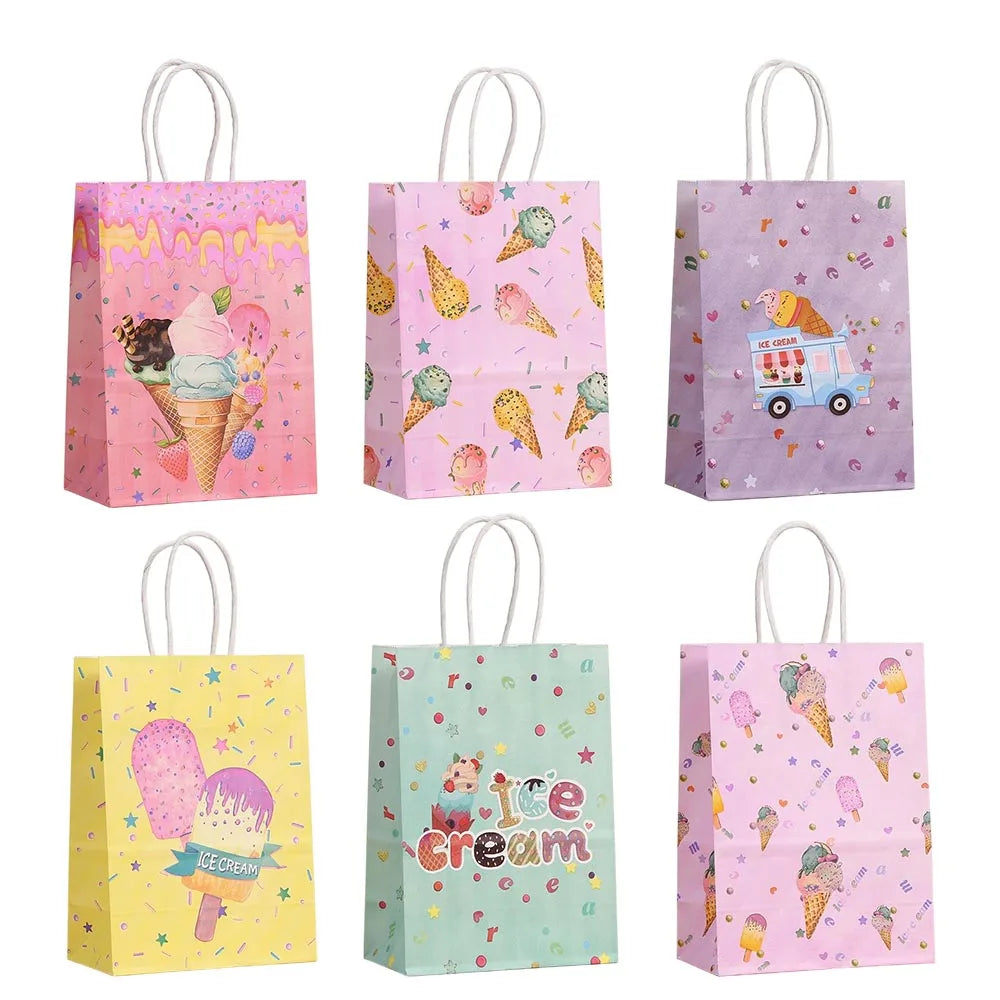|ノベルティ用品 | アイスクリーム柄ギフトバッグ| W15×H21×D8