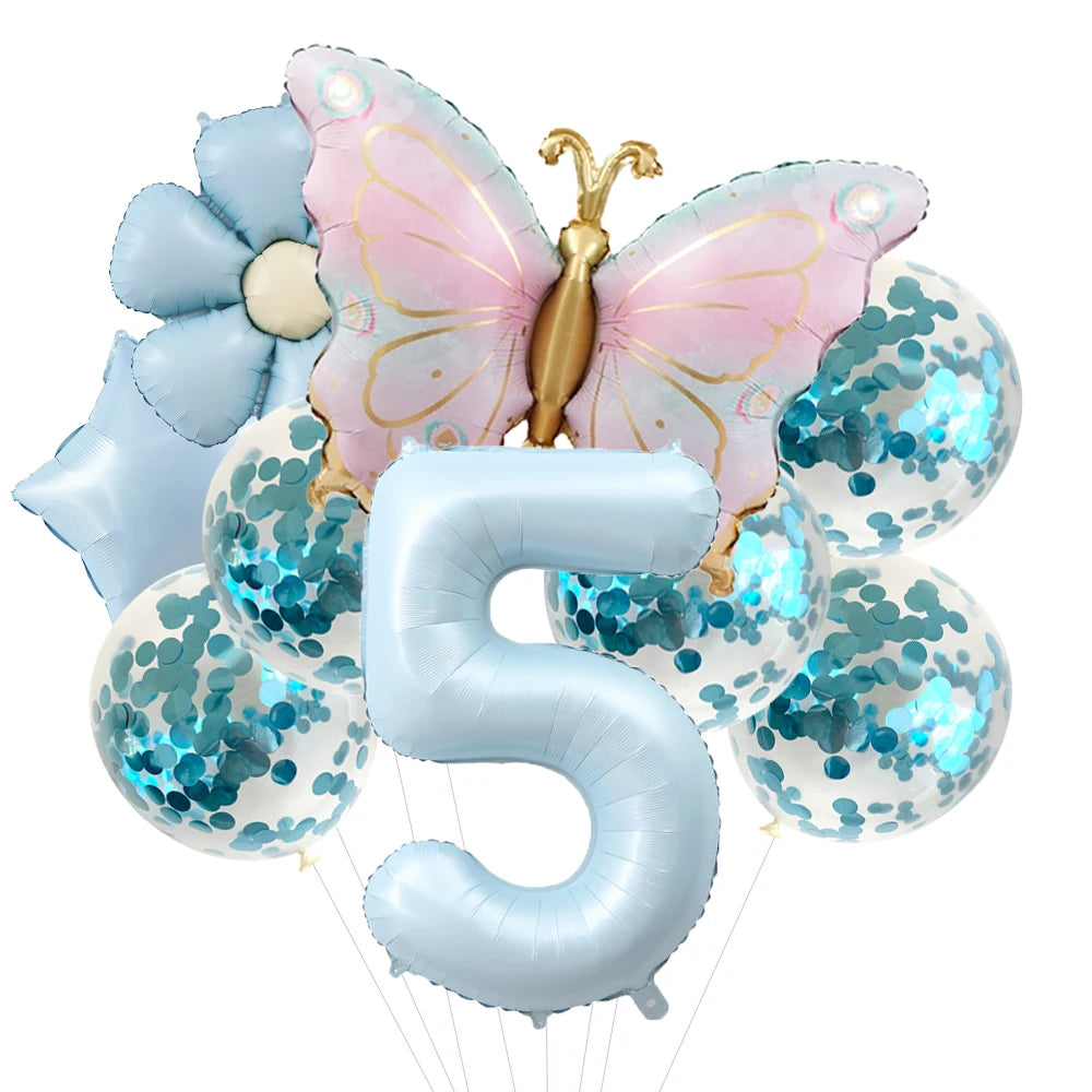 イベント・バルーン装飾 | 蝶&数字&フラワーバルーンセット