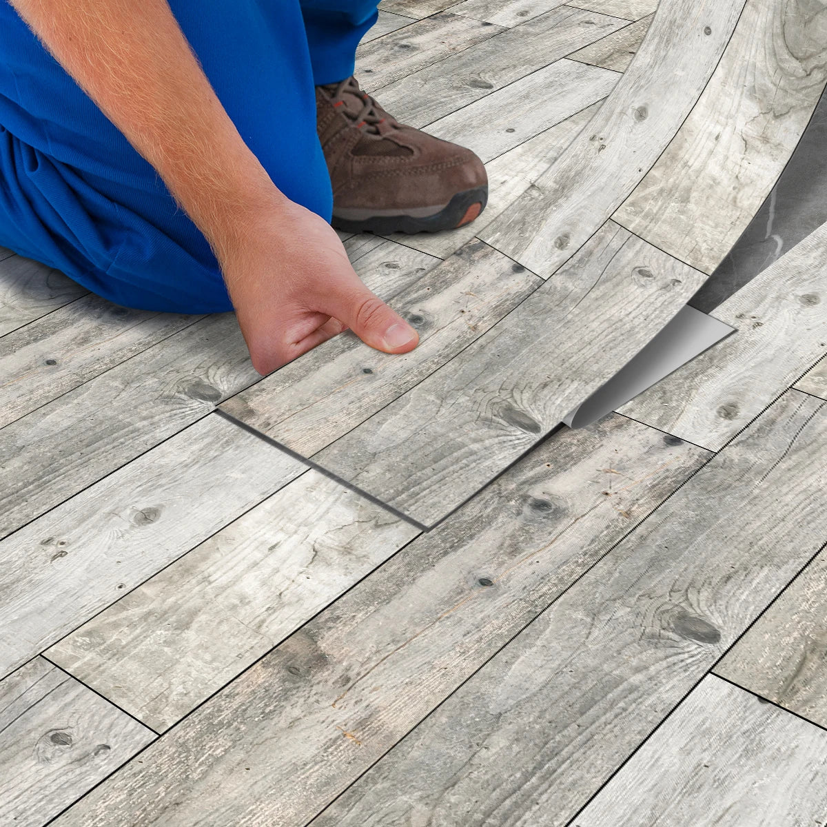 DIY用 ヴィンテージ風木目調 ステッカー 幅15㎝ x 90cm 5枚入