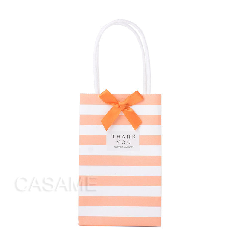 |ノベルティ用品 | ストライプ柄ミニギフトバッグ 10個セット | 7.5×12×5㎝