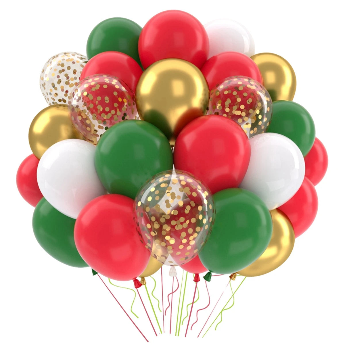 イベント・クリスマス装飾|ゴールドコンフェッティ&メタリックバルーンセット