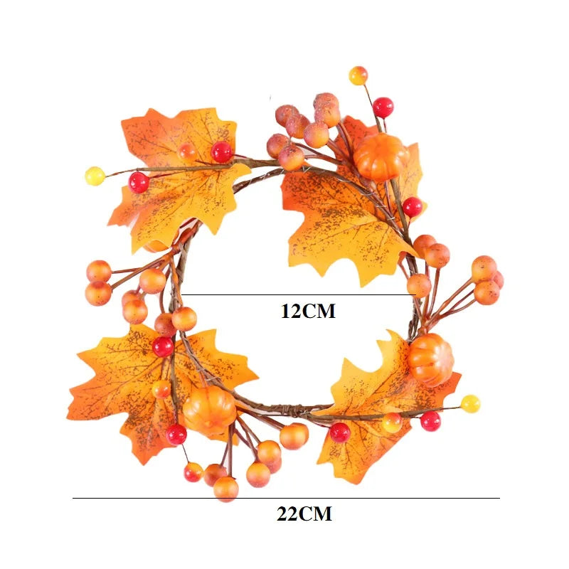 イベント・ハロウィングッズ|秋の装飾用カボチャメープルリーフリース