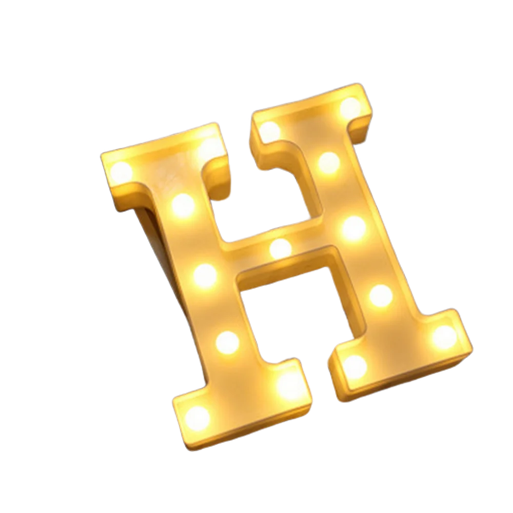 【LED装飾】LEDライト・デコレーションライト(ハート/アルファベット/数字)16cm/22cm プラスチック 電池式