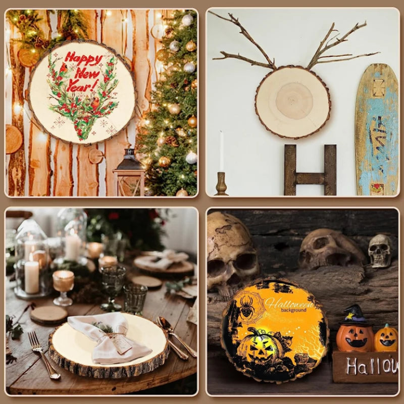 厚さ3~20cm・天然松材・丸型・未完成