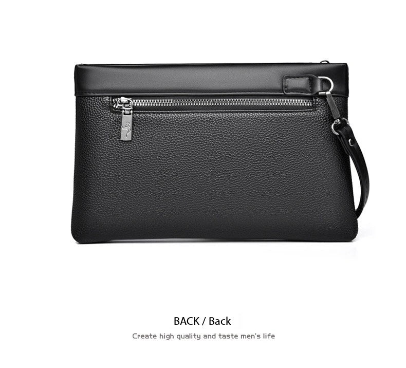 |イベント・ノベルティ用品 | メンズPUレザークラッチバック | W26cm×H17cm×D3cm