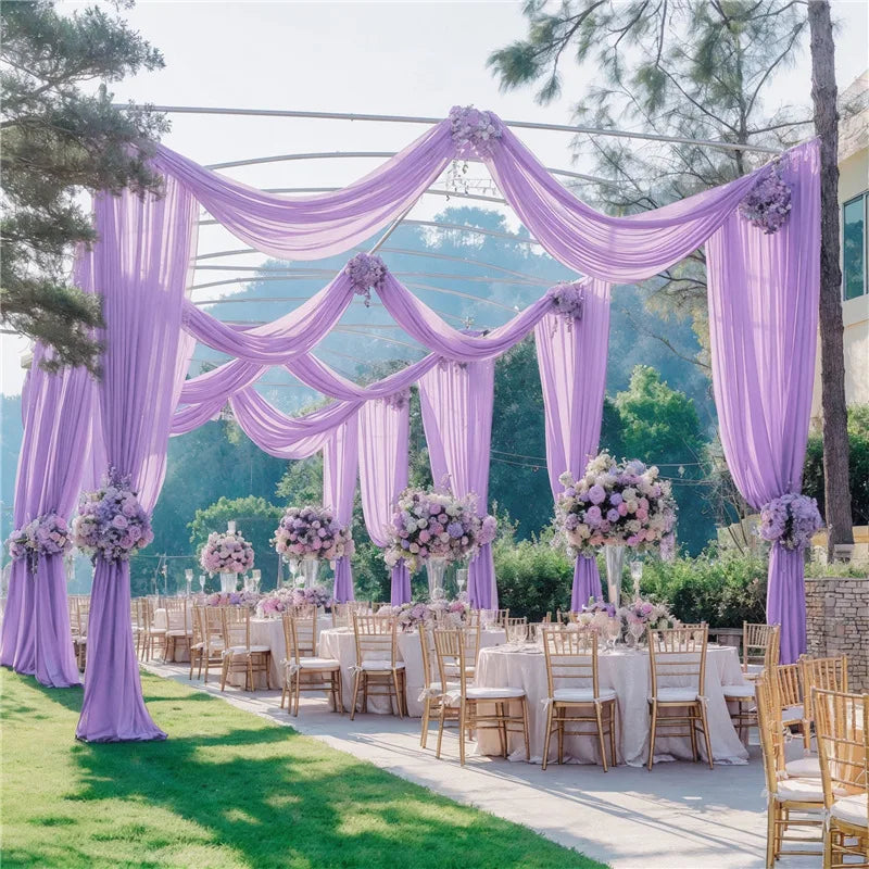 ウェディング用シフォンカーテン天井ドレープ